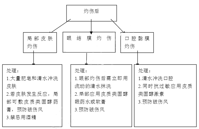 马陆灼伤后诊治流程图